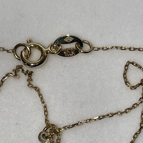 Solid Stamped 10K Yellow Gold Lightning Pendant Bolt Necklace (not 14K) Vintage - Picture 6 of 10